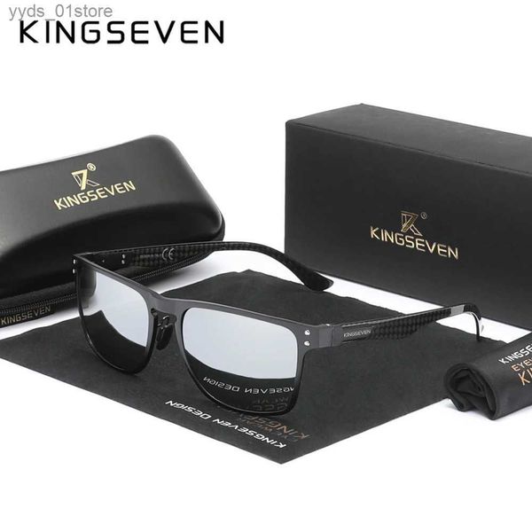 Óculos de sol Kingseven Alumínio Mens Sunglassses Alta Qualidade Luxo Polarizado UV400 Óculos para Condução Esportes Acessório Mulheres Presentes L240320