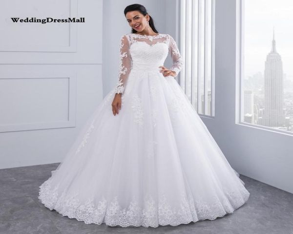Vestido de baile 2 em 1 vestidos de casamento 2024 trem destacável rendas apliques pérolas vestidos de noiva novias 6825776