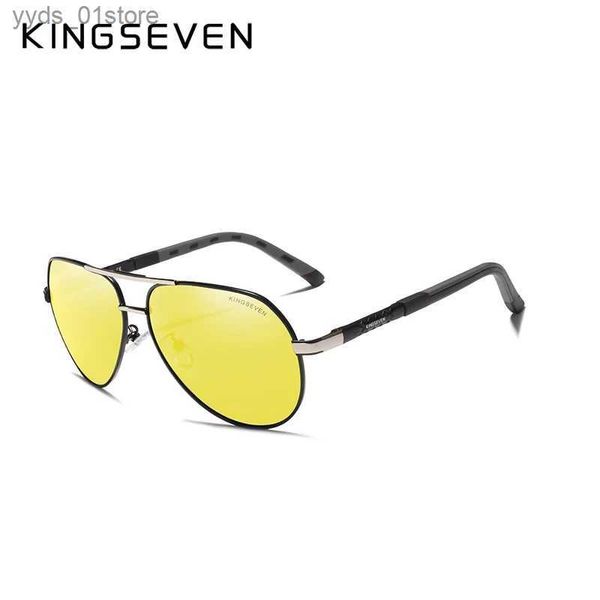 Sonnenbrille KINGSEVEN Nachtsicht Pilot Herren Sonnenbrille Hohe Qualität Aluminium UV400 Polarisation Gläser Frauen Fahren Zubehör Brillen L240320