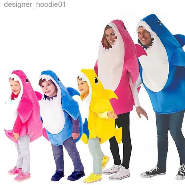 cosplay anime kostümleri yeni çocuk unisex çocuk aile köpekbalığı rolü oyun atlama seti köpekbalığı bebek eğlencesi cadılar bayramı karnaval partisi çocuk tatil hediyec24320