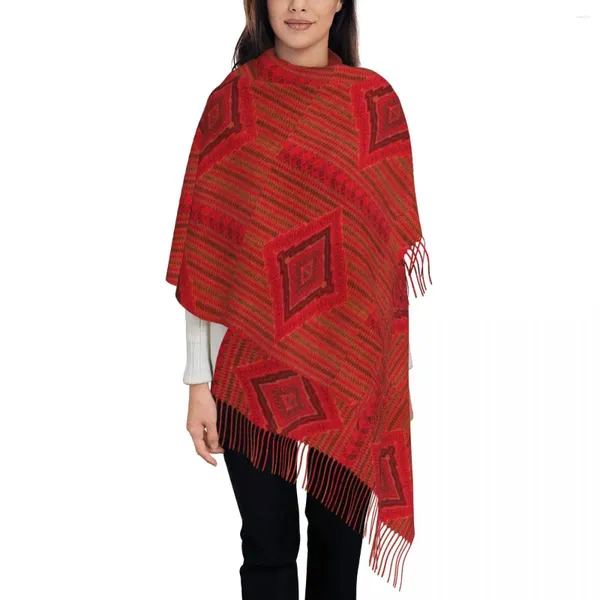 Schals Mexikanische Sarape Geometrische Textil Schal Wrap Frauen Lange Winter Herbst Warme Quaste Schal Unisex