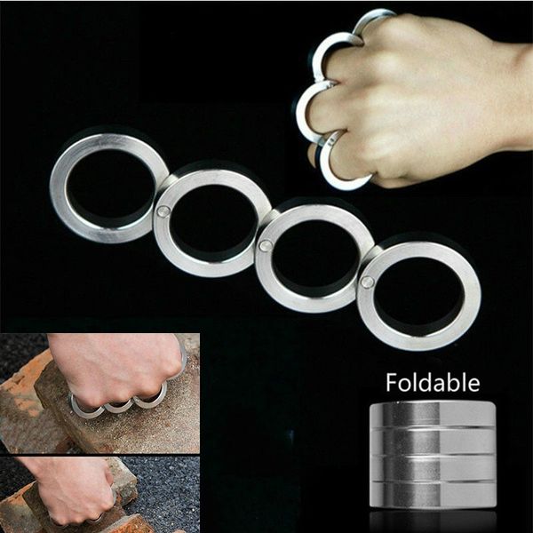 Outdoor Finger Tiger Mobbing Verdeckte Waffe Vier Finger Faust Schnalle Selbstverteidigung Eisen Faust Hand Requisiten Modische