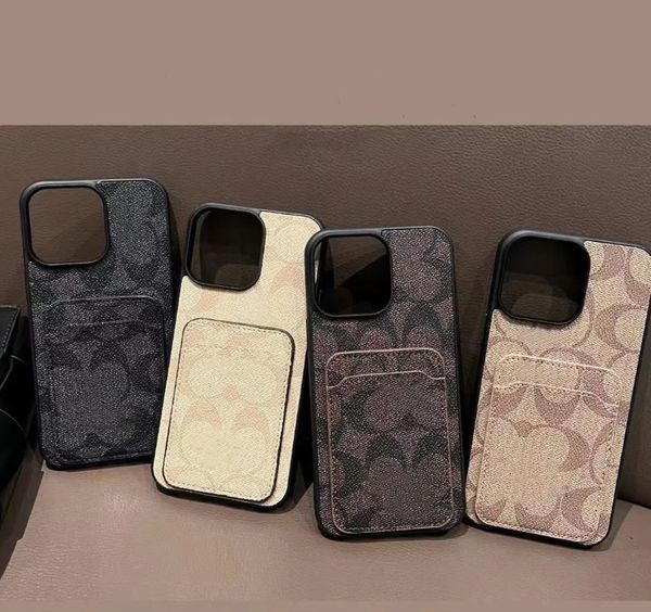 Luxurys Designers Case di telefono in pelle per iPhone 15 pro max 14 13 12 mini 11 xs xr x 8 7 plus 15 plus stampa di design di design classico cover cover di lusso di lusso guscio di lusso