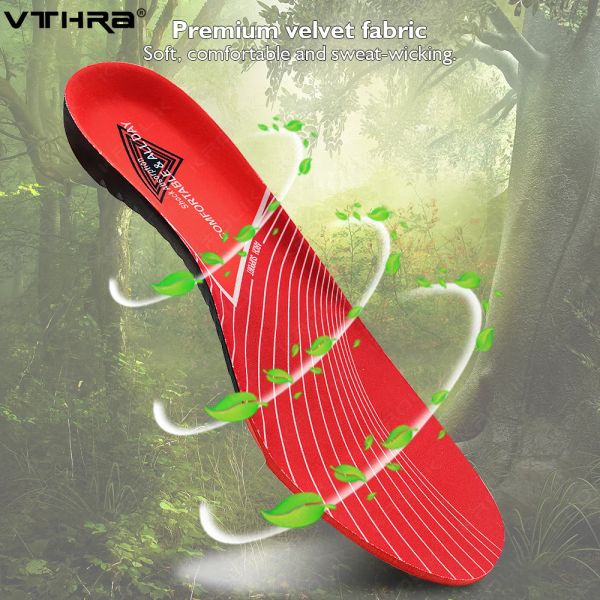 Palmilhas VTHRA Ortopédica Esporte Arco Suporte Palmilha Ultraleve para Sapatos Pés Planos Cuidados Inserção Almofadas Ortopédicas Dor Running Pad Unissex