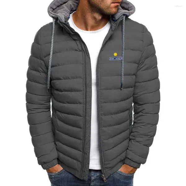 Мужские куртки, брендовая теплая парка, зимняя модная повседневная уличная куртка, ветрозащитная куртка с хлопковым наполнителем
