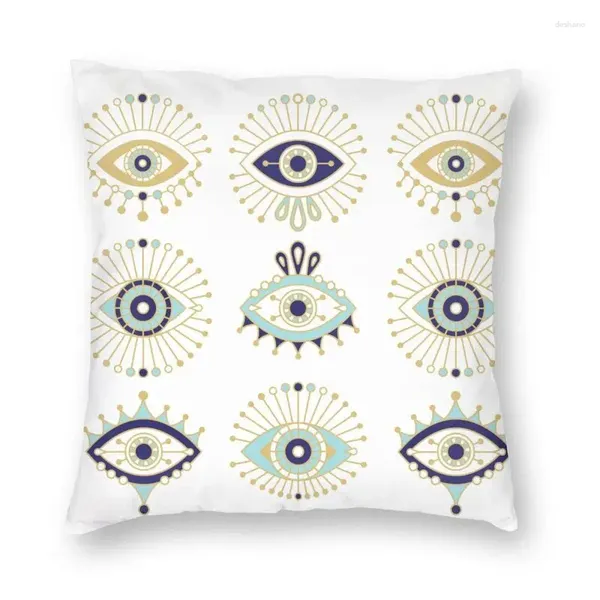 Cuscino Collezione Turkish Evil Eye su copertina bianca nordica Decorazioni per la casa Amuleto Nazar Hamsa Boho Bohemian