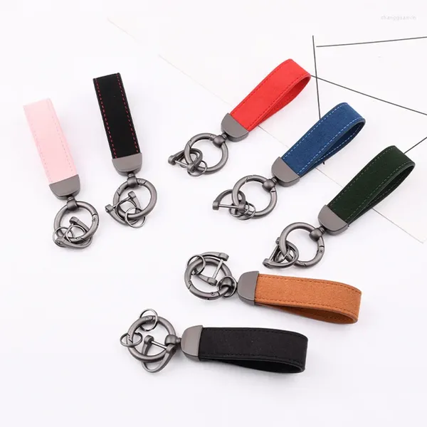 Schlüsselanhänger Mode hochwertiges PU-Leder Schlüsselanhänger Universal Haushalt hängende Accessoires Männer Schlüsselanhänger Fahrzeugschlüsselhalter Geschenk für Ehemann