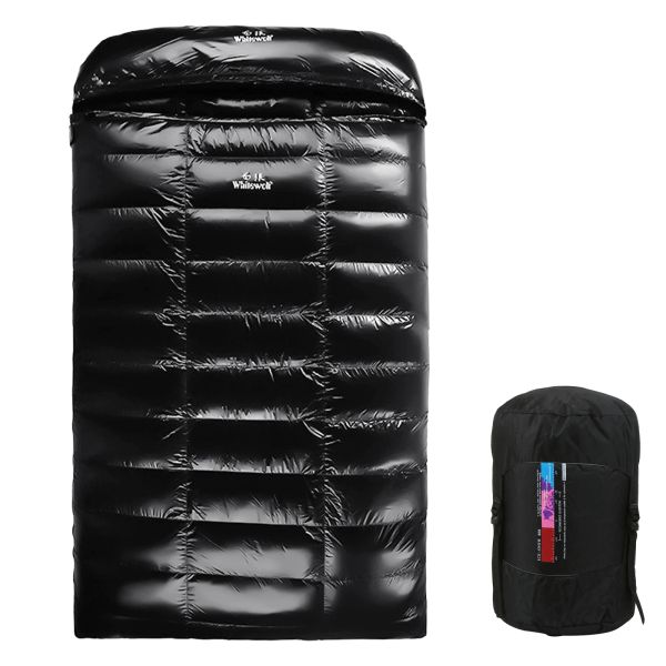 Engrenagem 90% branco ganso para baixo duplo saco de dormir inverno saco de dormir acampamento pacote para mochila acampamento caminhadas viajar