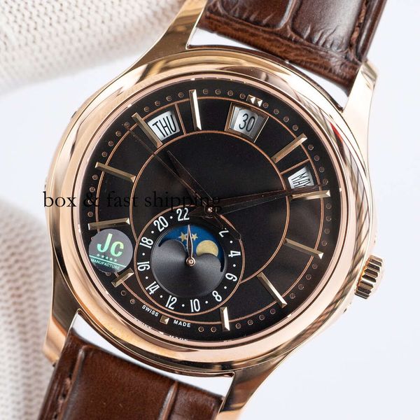 Herren Mondphasen Patesk Lurxuy Pp5205g-013 Uhren Uhr 37 mm klassische AAAA-Armbanduhren Business Automatik Designer 5205G 507 Montredeluxe