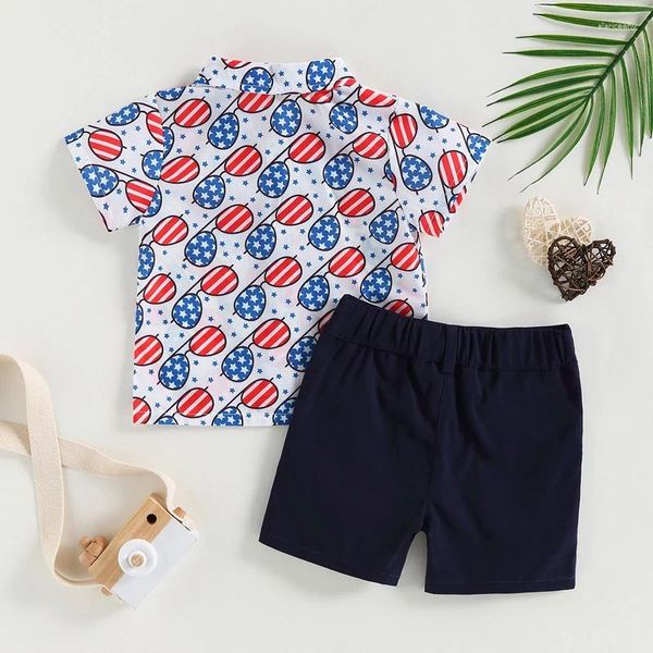 Conjuntos de roupas da criança menino roupas de verão botão para baixo manga curta camisas florais shorts casuais 1-6 anos meninos conjunto de roupas