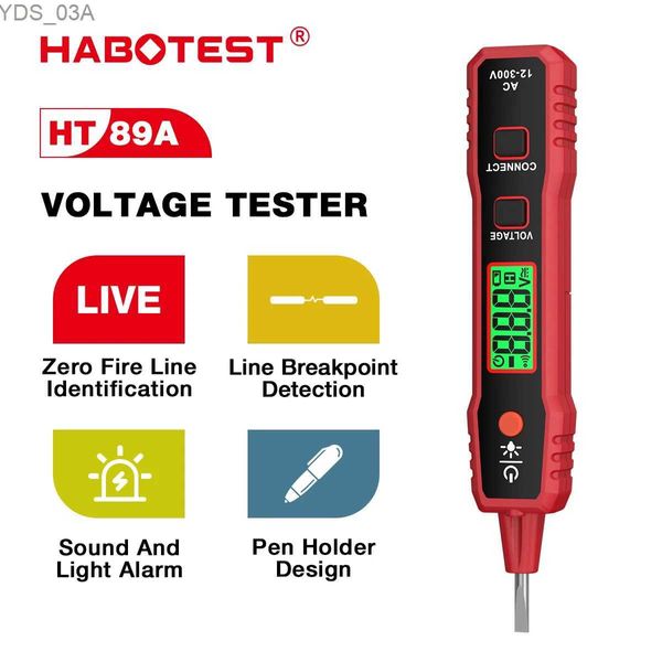 Измерители тока HABOTEST HT89A Тестер напряжения переменного тока 12-300 В Бесконтактная электрическая ручка Детектор напряжения переменного тока 240320