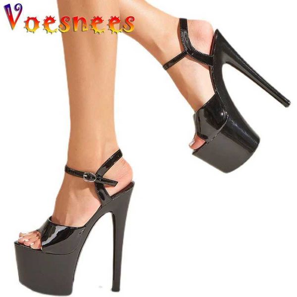 Sapatos de vestido Mulheres 2022 Sandálias de Verão Tubo de Aço Dança Stripping Salto Alto Sexy Party Club Plataforma H240325