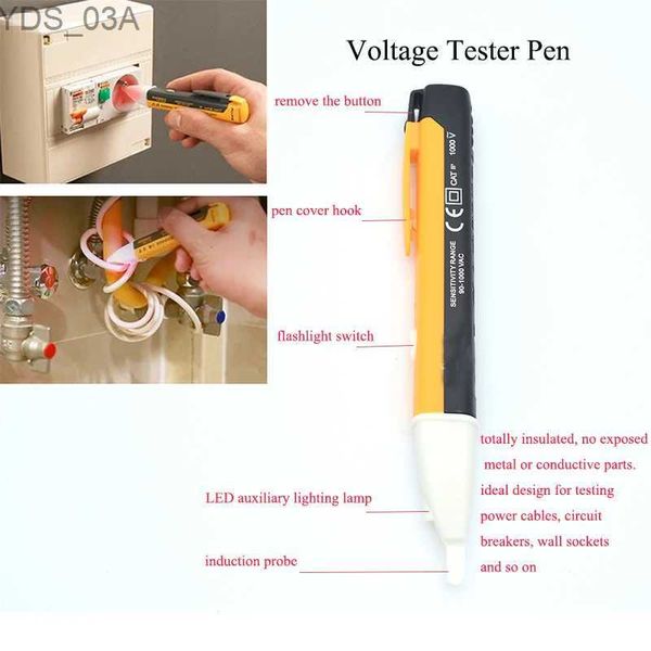 Strommesser 1PCS 90-1000V Elektrische Anzeige Steckdose Wand AC Steckdose Spannungsdetektor Sensor Tester Stift LED-Licht Teststift VD02 240320