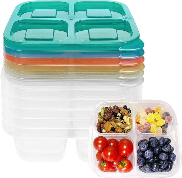 Recipientes de lanche reutilizáveis para crianças, adultos, viagem de piquenique de trabalho escolar, recipientes de preparação de refeição, lancheira bento box