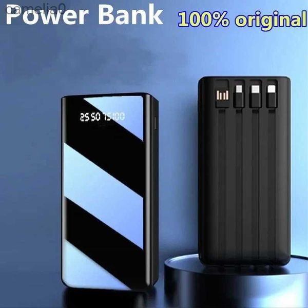 Handy-Powerbanks, 100 % Powerbank, 100.000 mAh, Typ C, Micro-USB, Schnellladung, PowerBank, LED-Anzeige, tragbares externes Ladegerät für Tablets, C24320