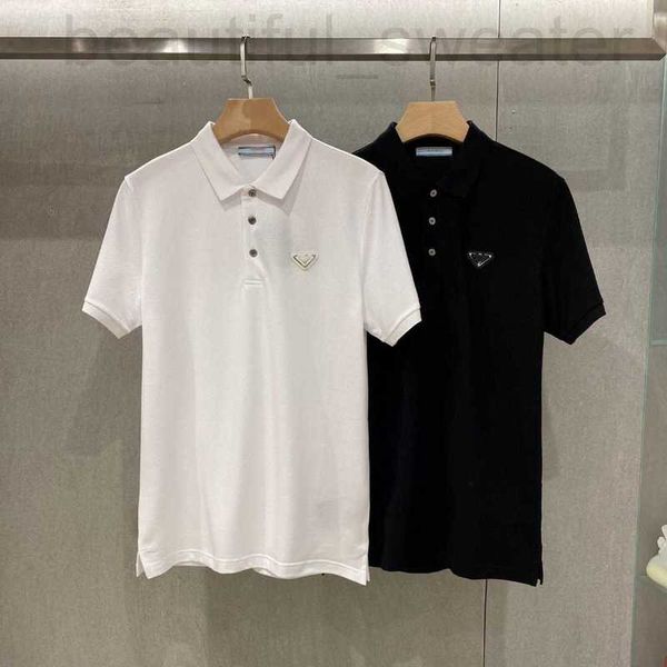 Herren Polos Designer 23 Summer P Family Classic Triangle POLO Shirt Polo Neck Kurzarm T-Shirt Business Casual BEV3