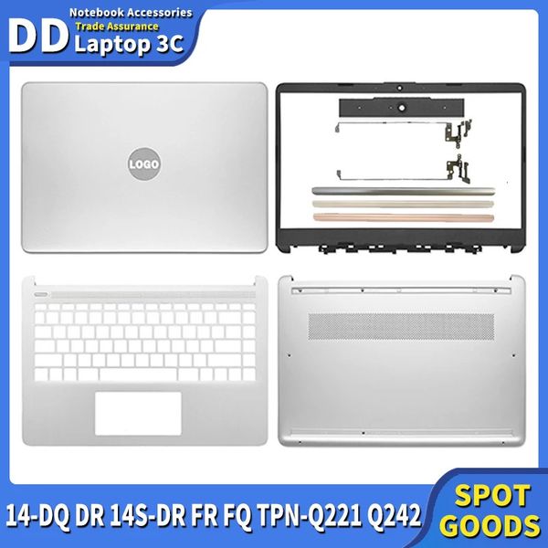 Custodia per laptop per HP 14-DQ 14-DR 14S-DR 14S-FR 14S-FQ TPN-Q221 Q242 LCD Cover posteriore Cornice anteriore Cerniere Custodia inferiore Alloggiamento superiore 240307