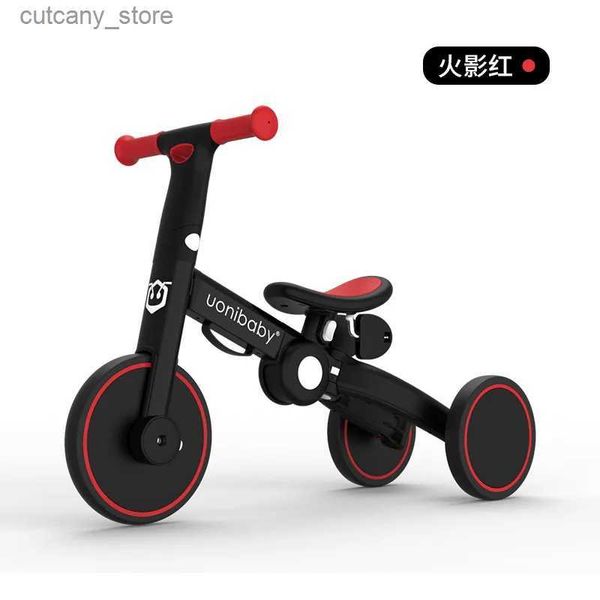 Bicicletas Ride-Ons Portab Baby Trike 5 em 1 Criança Pedal Tricyc Duas Rodas Balance Scooter Carrinho Ao Ar Livre Indoor Trike Troly Presente Para Crianças L240319