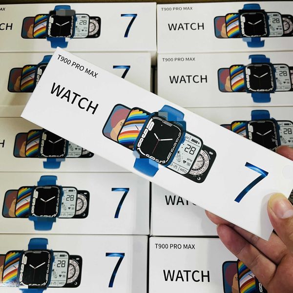 Andere Elektronik 2022 neue T900 Pro Max Smartwatch Dual-Key-Drehknopf High-Definition-Bildschirm benutzerdefinierte Wand Herzfrequenz J240320