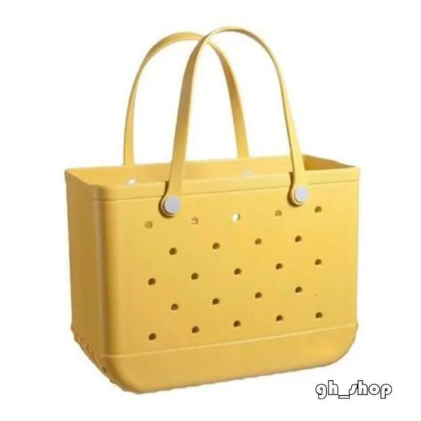 Borsa da spiaggia Bogg Borse portaoggetti Borsa da spiaggia Bogg impermeabile Cestino organizer forato solido Borse per parchi acquatici estivi Grandi regali da donna GC 7665