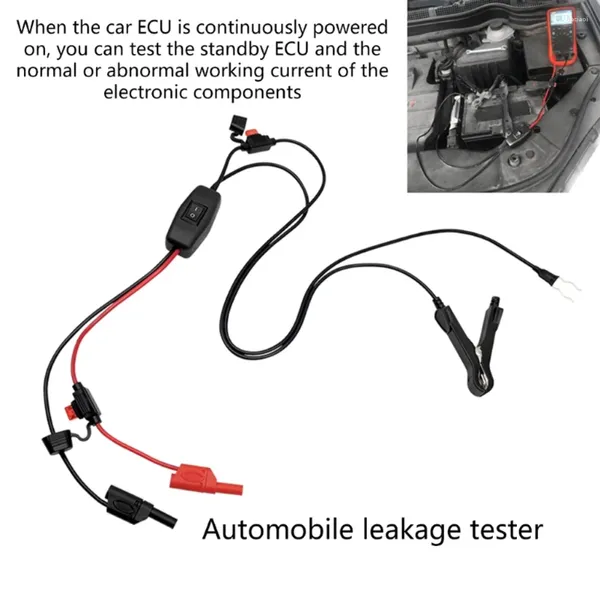 Araba Sızıntısı Test Cihazı U Yay Kelepçesi Pil Akım Dedektörü Sızıntı Algılama Aracı Kapalı Güç Yok Otomobil Teşhis Araçları