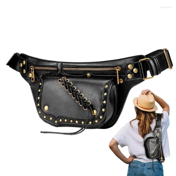 Açık çantalar Fanny Bag Crossbody Steampunk bel çantası seyahat göğüs paketi, kadınlar için paketler için plaj yürüyüşü plaj yürüyüşü