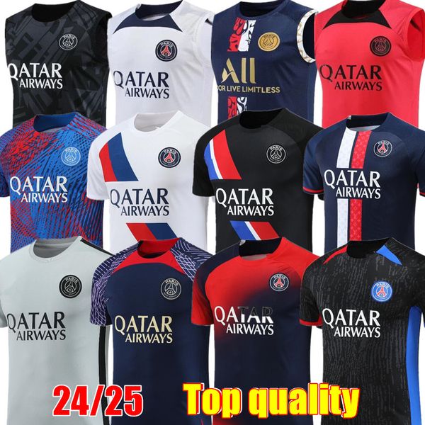 24/25 Homens e Crianças Terno de Treinamento Paris Sportswear Colete Terno 2024 Tracksuits PSGes Futebol Jersey Kit Uniforme Chandal Adulto Suéter Conjuntos