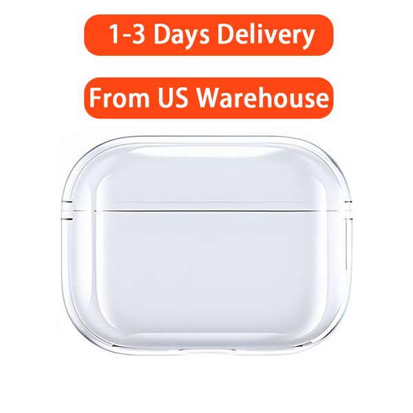 Stock USA per AirPods Pro 2 Generation Gen AirPod 3 Pro Max Accessori per cuffie Max Accessori Solid TPU Silicone Protective Earphone Cover Wireless Casa di ricarica wireless