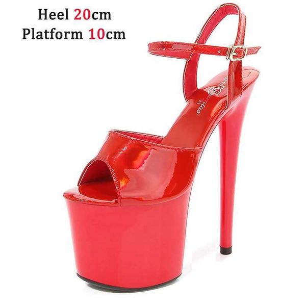 Kleid Schuhe Pole Dance Frauen Sexy Show Sandalen 15 17 20 cm High Heels Helle Farbe Plattform Mädchen Schuh für party Club H240321OJLZEN0Y