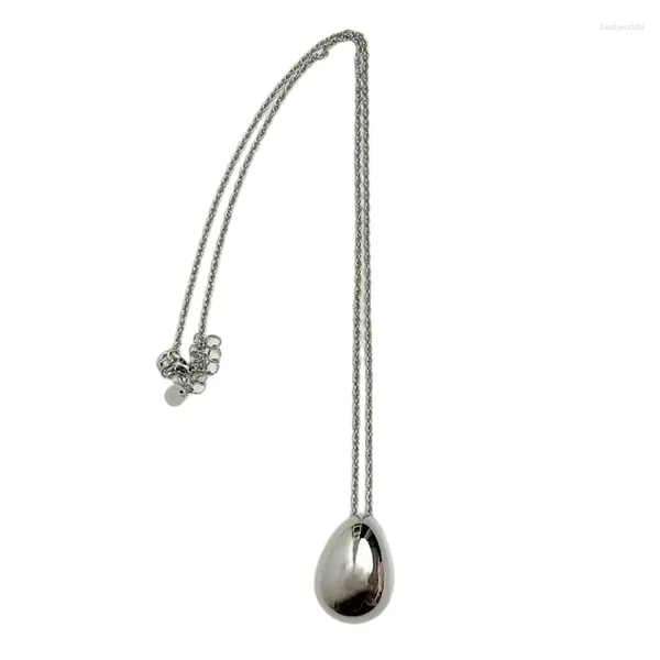 Collane con ciondolo Collana moderna con goccia d'acqua Accessorio moderno a catena per collo delicato in argento/oro