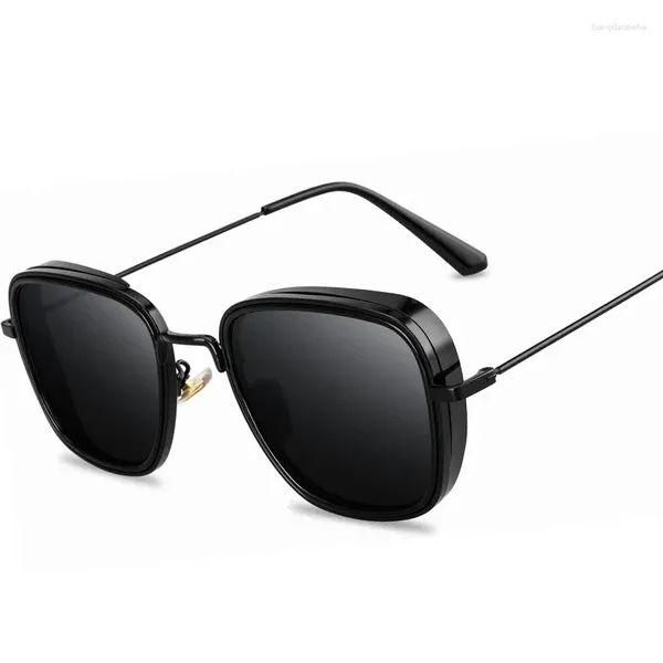 Óculos de sol 2024 marca design vapor punk homens gafas de sol moda condução metal óculos de sol pesca viagem eyewear
