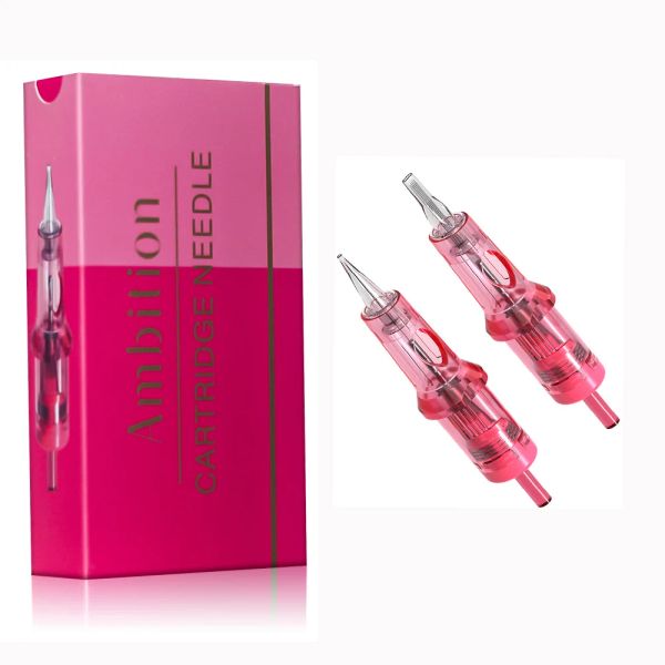 Agulhas ambição rosa cartucho de tatuagem agulhas bugpin 0.18mm 0.25mm 0.30mm micropigmentação para sobrancelhas permanentes delineador lábio ferramentas