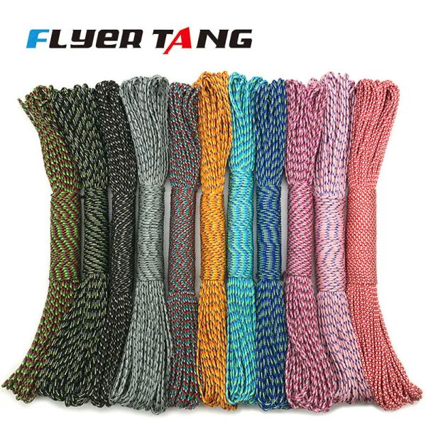 Paracord 100 Farben Paracord 2 mm 100 Fuß, 50 Fuß One Stand Cores Paracord-Seil zum Überleben Fallschirmschnur Lanyard Zeltseil Wandern Camping