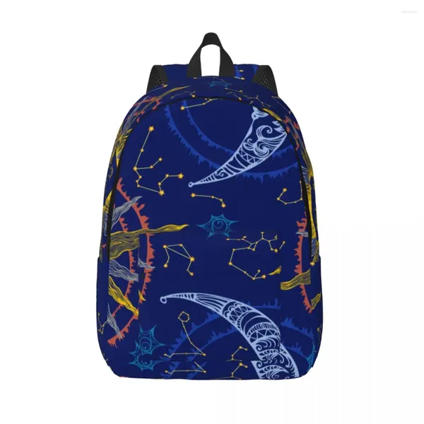 Rucksackstudententasche Zodiac Navy Blaudruck Eltern-Kind Leichtes Paar Laptop