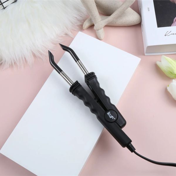 Connectors Loof Black Control Temperature Professionelles Haarstyler-Eisen für verschiedene Arten von Hot-Fusion-Spitzenwerkzeugen für Haarverlängerungen