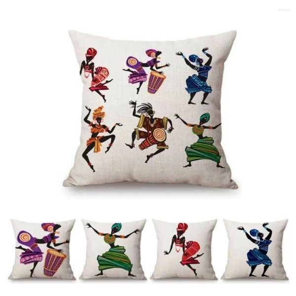 Подушка для танцев в африканском стиле для женщин, домашний чехол с героями мультфильмов, модная африканская подушка для девочек