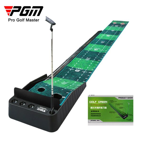 Aiuta PGM 3M Tappetino da golf Golf Putter Trainer Tappeto verde Set da pratica Ritorno della palla Mini Golf Putting Green Tappetino da fairway TL021 nuovo