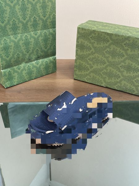 d slide Pantofole Uomo Donna Sandali con catena in metallo Appartamenti con plateau Slide con scatola lsefjl