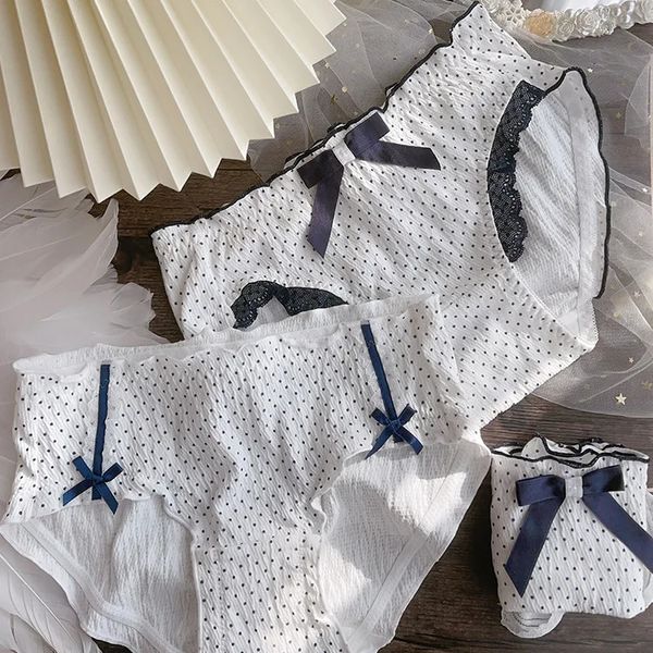 Weiche und komfortable Unterwäsche Baumwoll Bowknot Polka Punkt süß