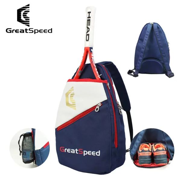 Taschen Greatspeed 1 Packtennis Rucksack 2 Stücke Badminton Umhängetasche Crossbody Kinder mit Schuhfach