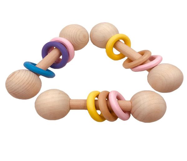 Campane massaggiagengive in legno Sonagli in legno 2 stile Succhietto Accessori per allattamento per bambini Giocattoli Montessori Regalo per doccia Anello per bambini Giocattoli a sonagli M27348998751