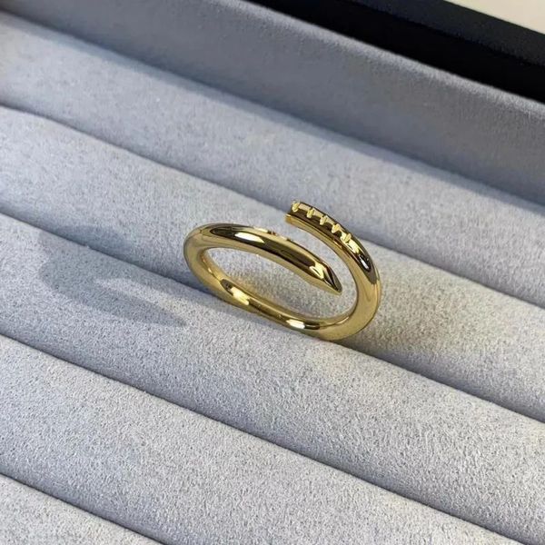 Luxus-Designer-Ring, dünner Nagelring, hochwertiger Diamant-Klassiker-Ring für Damen und Herren, vergoldet, 18 Karat, klassisches Premium-Silber, Gold, Roségold, dhgate