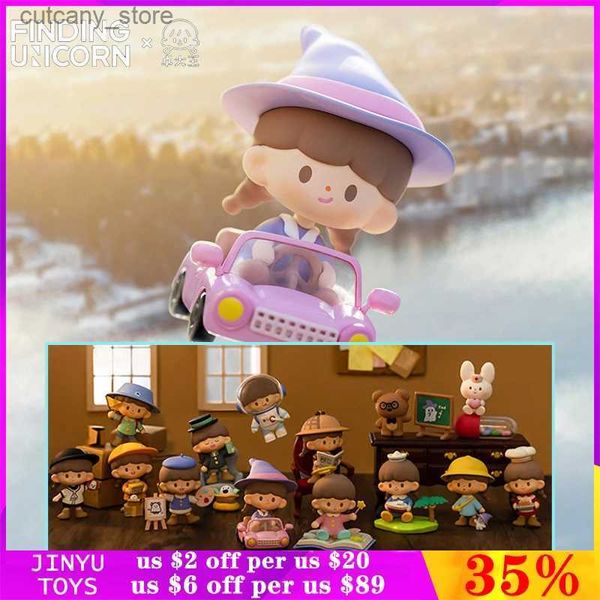 Action Figures giocattolo Scoperta originale zZoton Who Is Little Witch Serie Blind Box Toys Cartoon Cute Action Anime Figure Model Collection Gift L240320