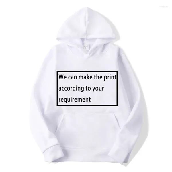 Hoodies femininos moletom personalizado com capuz unissex xs s m l xl 2xl 3xl com fotos para imprimir em roupas
