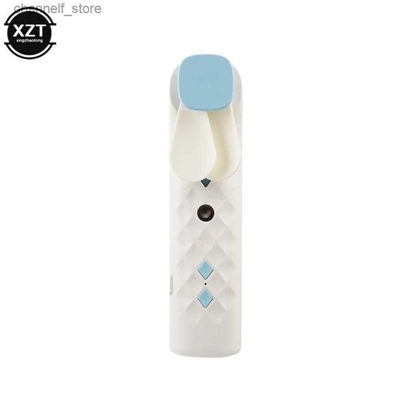 Elektrische Ventilatoren 2-in-1 tragbarer USB-Lade-Mini-Ventilator Luftbefeuchter Handventilator Nebelventilator Gesichtsdampf-Klimaanlage KühlventilatorY240320