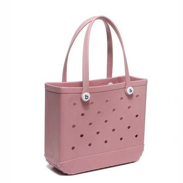 Bolsas de ombro elegantes EVA Basket Designer Hole Armazenamento Bolsa de viagem Bolsa de animais de estimação Bolsas de designer de mão 240311