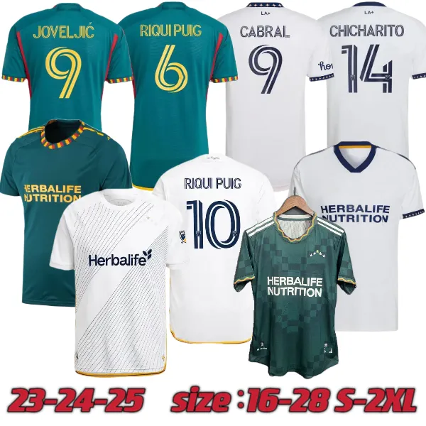 MLS 23 24 25 LOS ANGELES LA GALAXY Camisas de futebol fã versão do jogador CHICHARITO J.DOS SANTOS KLJESTAN 2023 2024 Lletget homens fora camisas de futebol