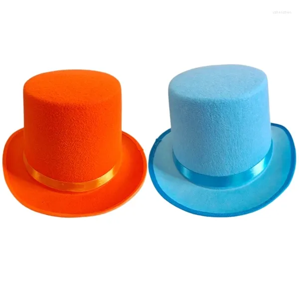 Berretti Cosplay Mago Cappello a cilindro Feltro Accessorio per vestirsi per adolescenti adulti DXAA