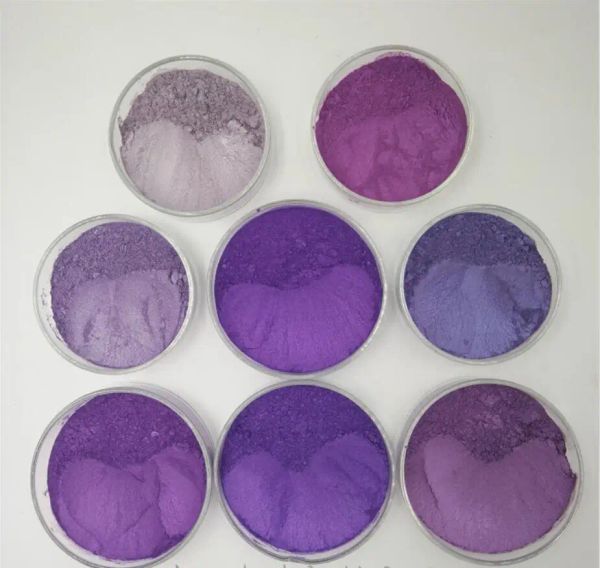 Блестящая натуральная минеральная фиолетовая серия слюдяная пудра «сделай сам» для мыла, макияжа, теней для век, мыльная пудра для ухода за кожей