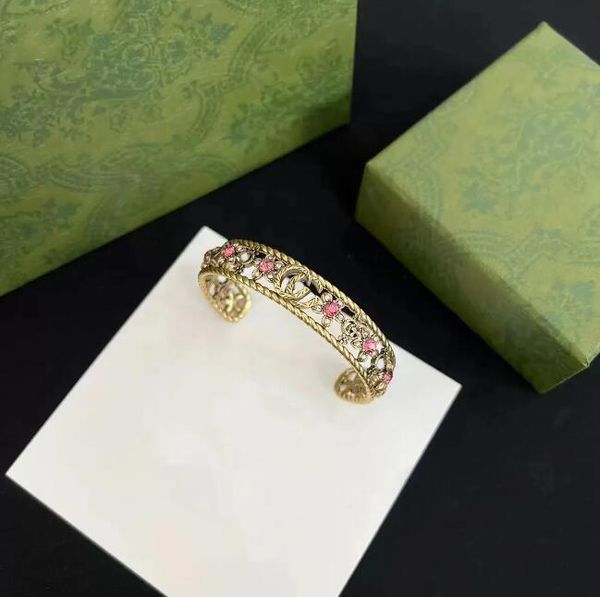 Pulseiras de casamento joias de grife estilo retrô clássico com pulseira de diamantes pulseiras na moda elegante joias charmosas para a noiva mais bonita